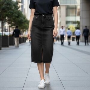 Pistola Andrea Denim Retrograde Lightwash Black/Grey Skirt 26/2